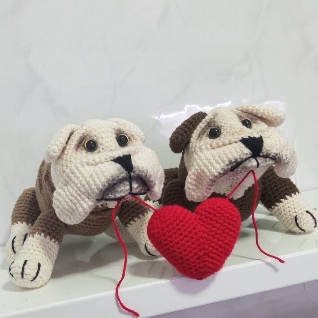 Amigurumi Cartoon Bulldog Crochet Free Pattern 2