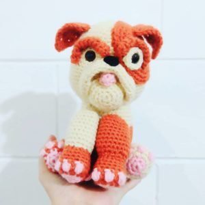 Amigurumi Cartoon Bulldog Crochet Free Pattern