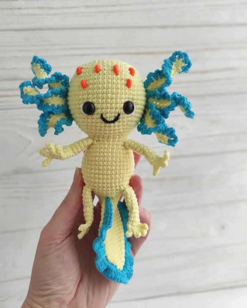 Axolotl Amigurumi Free Crochet Pattern 1