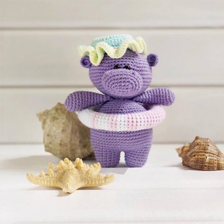 Beach Hippo Free Crochet Pattern
