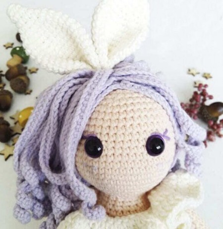 Bunny Girl Doll Free Crochet Pattern