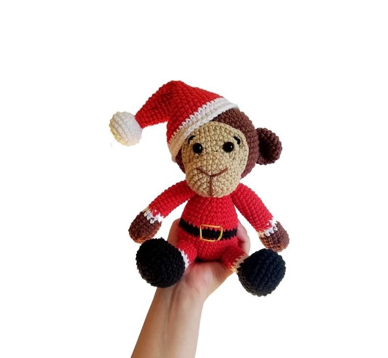 Christmas Monkey Free Crochet Pattern 2