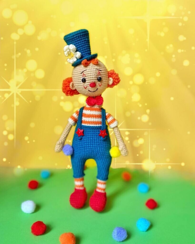 Clown Amigurumi Doll Free Pattern 2