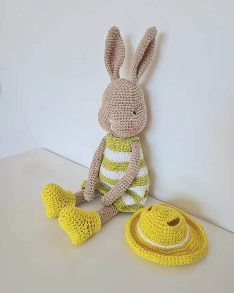 Crochet Sleeping Bunny Free Pattern 1