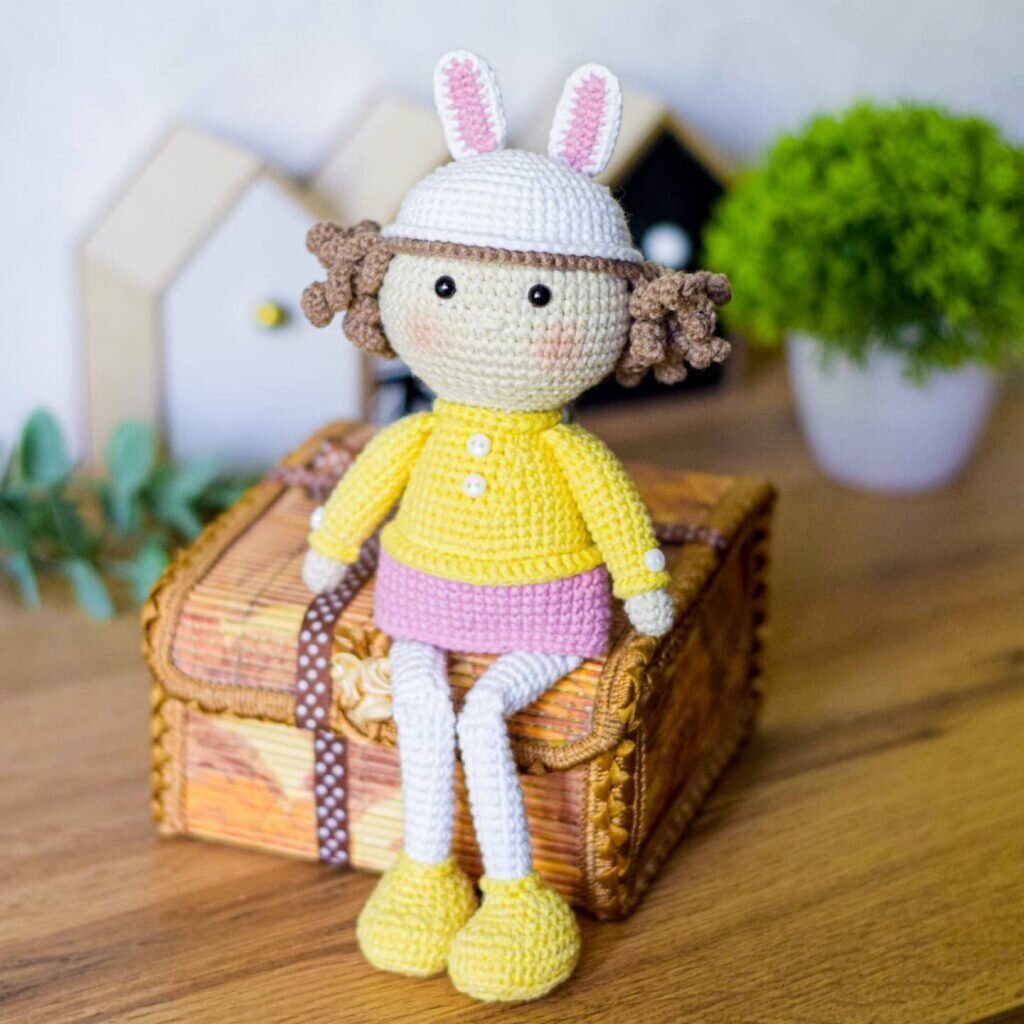 Doll With Bunny Hat Free Pattern 1