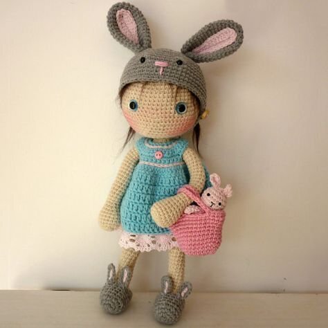 Doll With Bunny Hat Free Pattern 2
