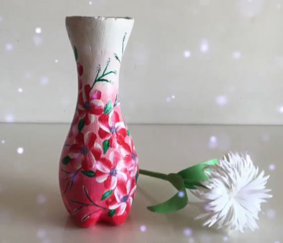 Flower Vase Making With Plastic Bottle 2
