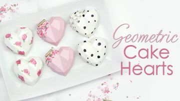 Geometric Cake Hearts Tutorial