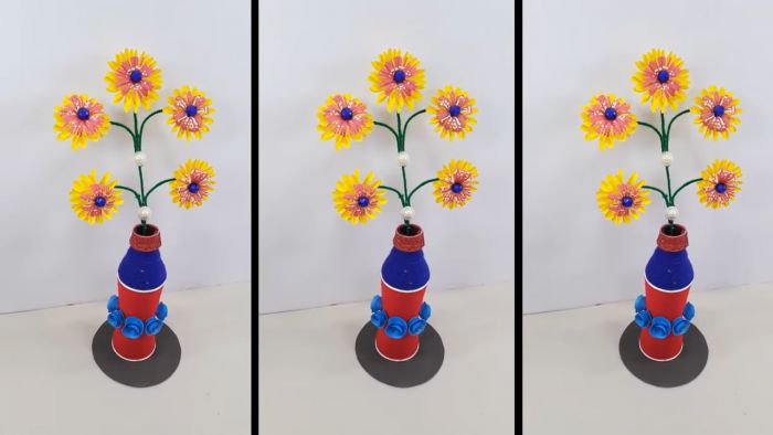 Homemade Recycling 3 Vases
