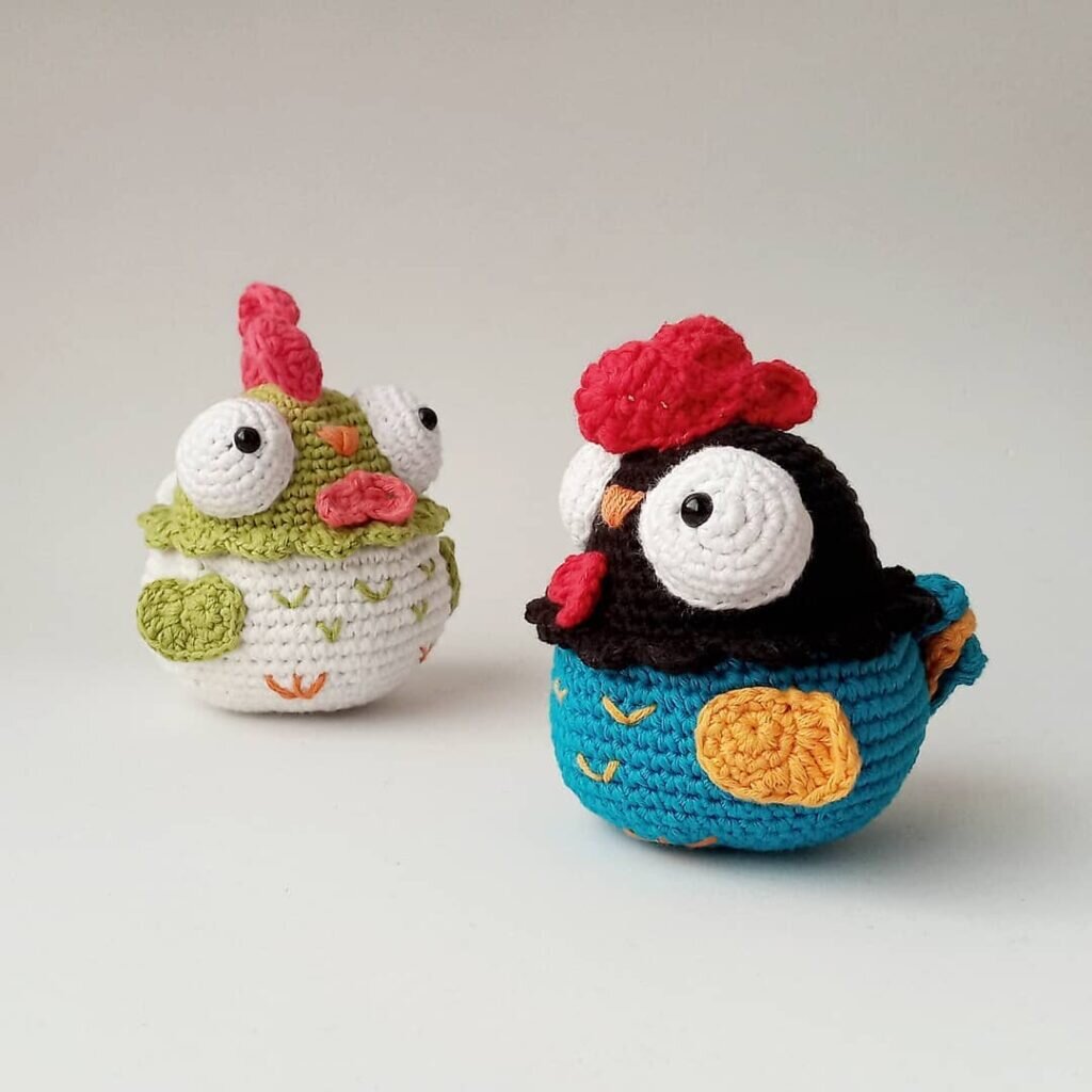 Knitting Toy Amigurumi Rooster Free Pattern 6