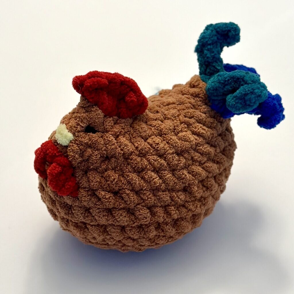 Knitting Toy Amigurumi Rooster Free Pattern 9