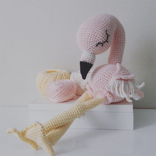 Lady Flamingo Amigurumi Free Pattern