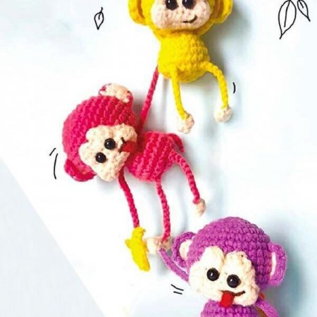 Monkey Keychain Free Pattern