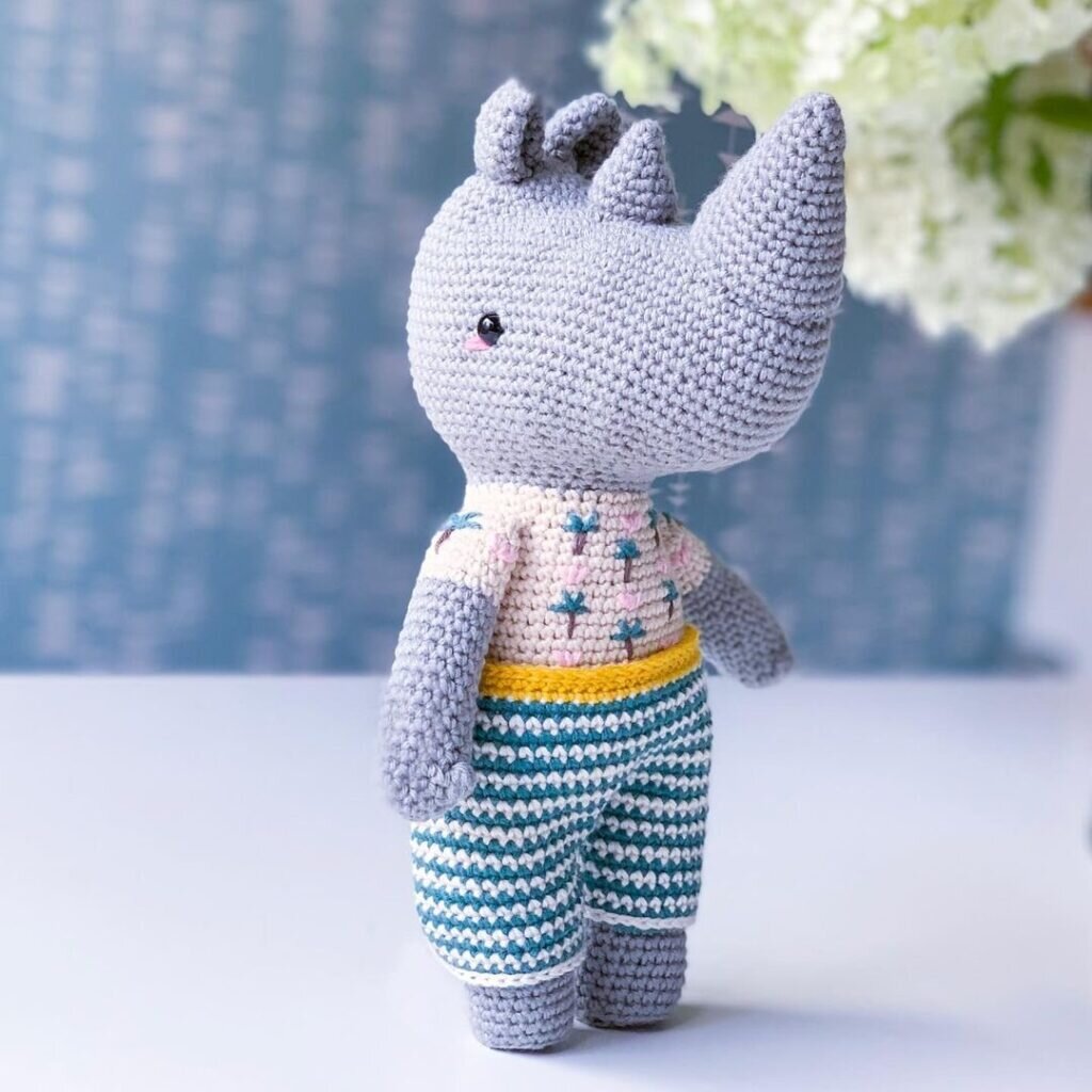 Rhino Amigurumi Free Crochet Pattern 1
