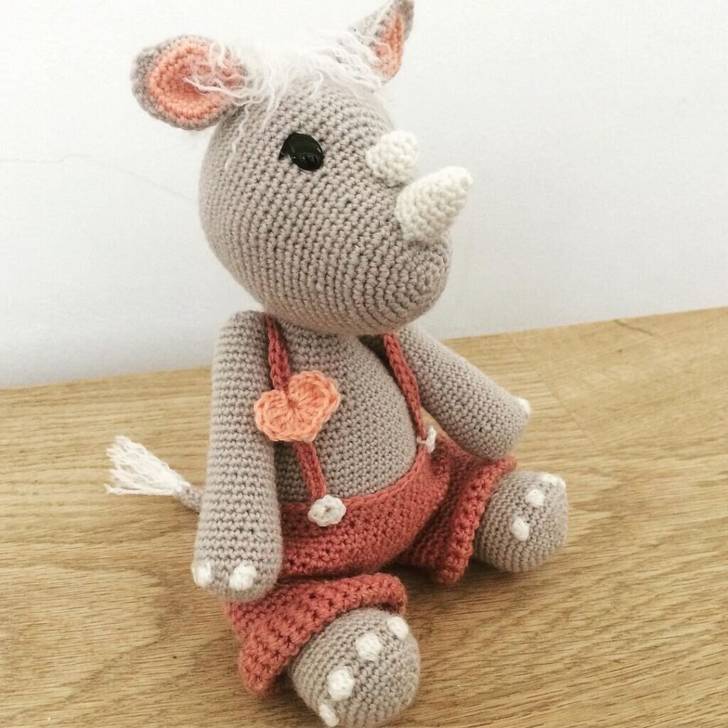 Rhino Amigurumi Free Crochet Pattern 2