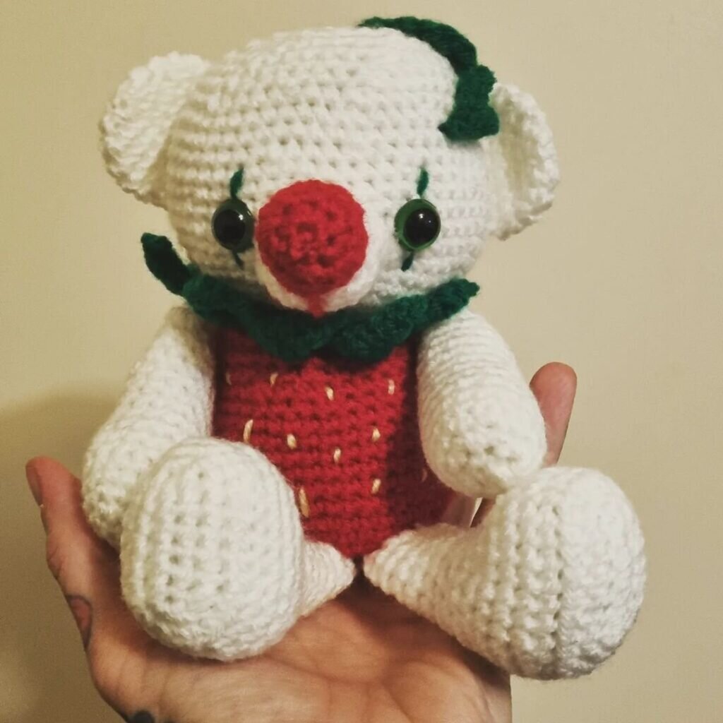 Strawberry Bear Free Crochet Pattern 2