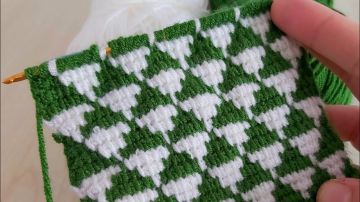 Super Easy Tunisian Crochet Knitting Model