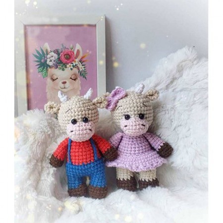 Sweet Couple Bull and Cow Free Pattern